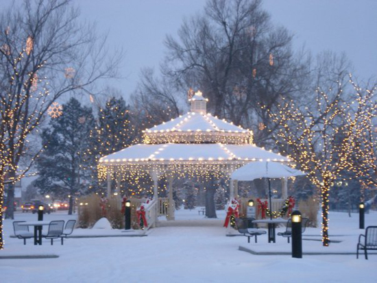 Parker's Gazebo in O'Brien Park at Christmas Holiday Season Photo credit: Facebook