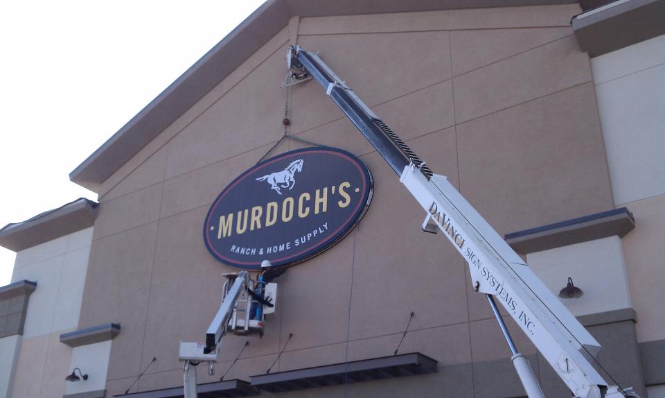 murdochs store sign going up in parker co