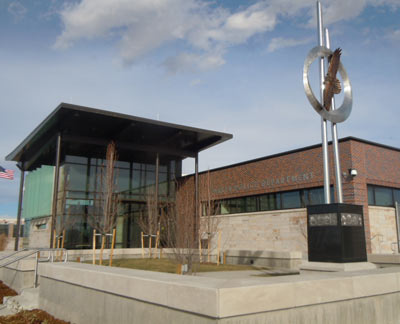 Parker Police Department eagle sculpture town of parker co