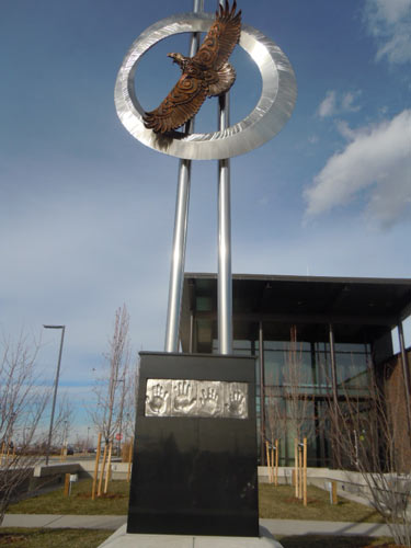 Parker Police Department Eagle Sculpture dedication parker colorado